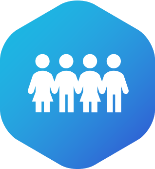 Icon showing four people